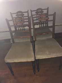 2x Edwardian chairs