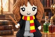 Hermione Granger Inspired Crochet-Style Figure Harry Potter Decoration