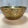 Vintage Chinese Brass Engraved Dish Bowl 24cm China c1930s Old Patina Image 5