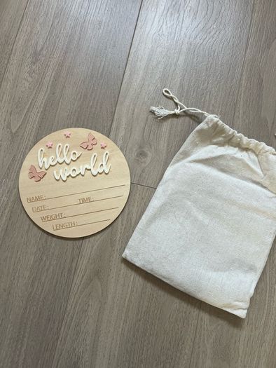 New baby announcement sign