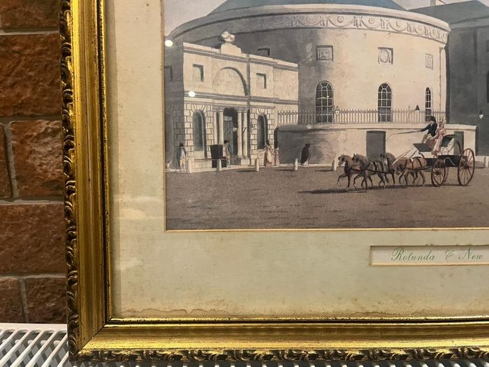 Old print in frame