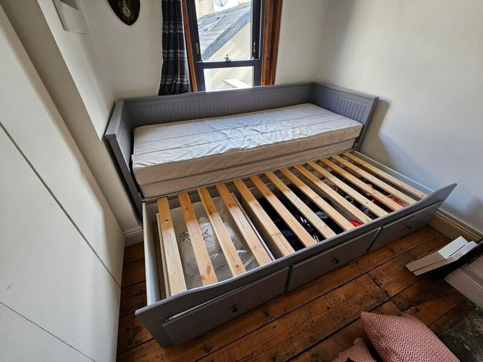 IKEA HEMNES day-bed with 3 drawers, grey finish