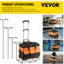 20in Rolling Tool Bag Portable Electrican Repair 17 Pockets Wheeled Folding Large Thick Waterproof Storage Organizer Tote Image 5