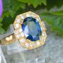 Beautiful Vintage 3.6ct Sapphire & Diamond Ring - 18ct Image 4