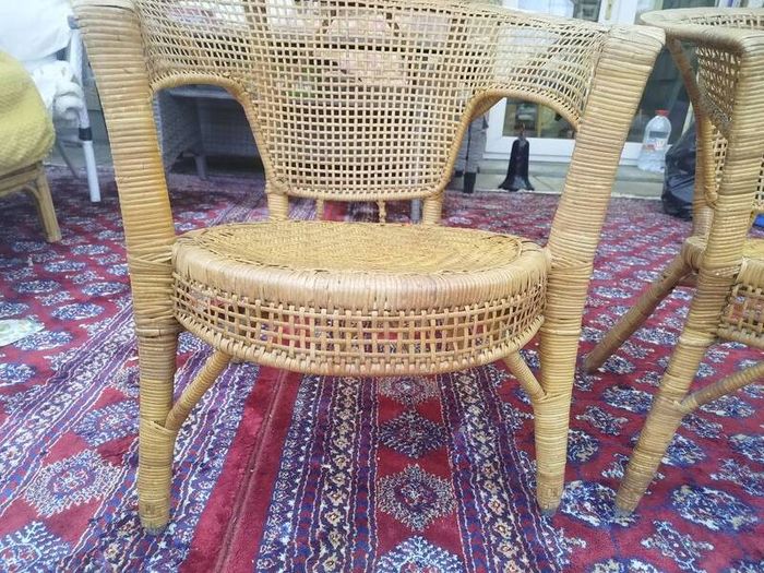 Vintage Ratan Tub Chairs