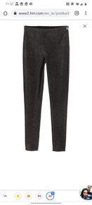 H&M Divided black glitter skinny pants size UK12 EU40 Perfect condition Postage included