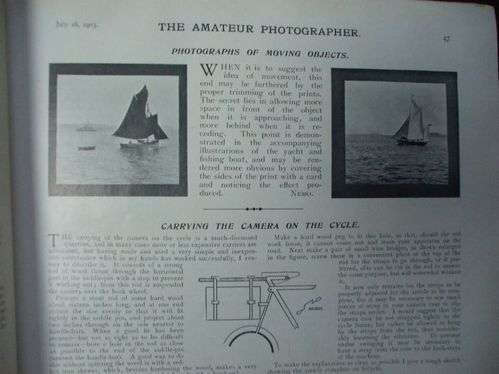 SALE!  THE AMATEUR PHOTOGRAPHER - 1903 - The Popular Illustrated Journal for All Photographers - Volume XXXVIII - July to December 1903