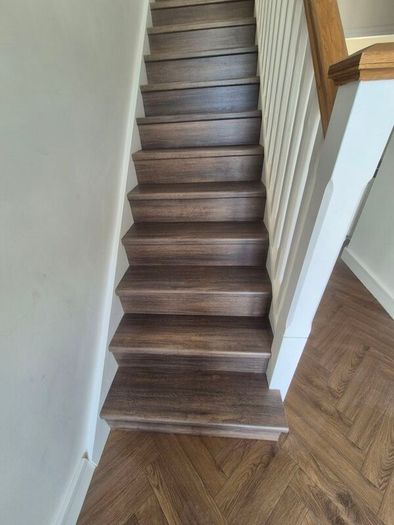 laminate stairs installed