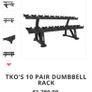 Tko 20 or 40 saddle dumbbell racks. Round dumbbell rack Image 5