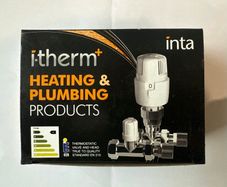 Inta Straight Thermostatic Radiator Valve & Lockshield Bi-directional 15mm