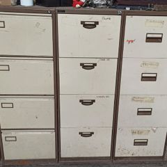 4-drawer metal filing cabinets ,  2available