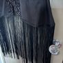 Heavily embellished limited edition exaggerated fringe cape cult piece Image 7