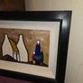 Oil on Board Shawlies and Cottages painting - Framed Image 7