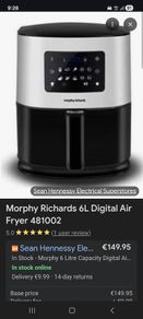 Air Fryer Morphy Richards 6lt