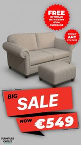 New Sofa + Free Footstool Gift