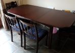 Mahogany Dining table and 6 chairs