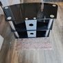 Tv stand  black gloss & chrome Image 2