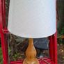 Vintage Wood Lamp and Shade Image 4