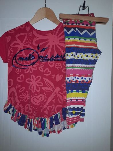 girls desigual top and leggings