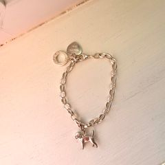 Thomas Sabo Silver 6.9/ 7inch Bracelet with Dog Charm and Love Charm