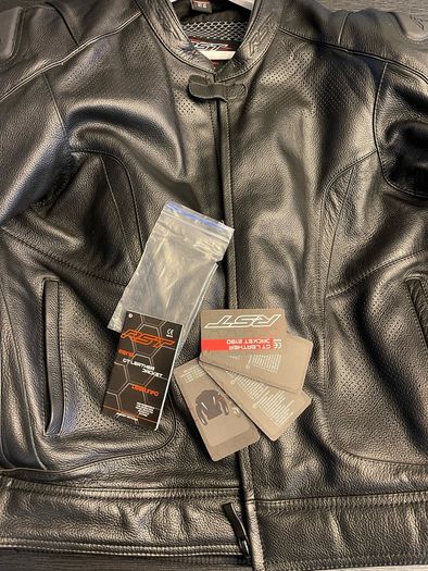 rst leather motorbike jacket as new