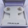 Vintage Sterling Silver 925 Claddagh Stud Earrings Image 5