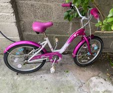 Pink kids bike