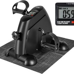 FREE EXPRESS SHIPPING Mini Bike, Mini Exercise Bike Leg Machine Digital Under Desk Bike Foot Cycle Arm & Leg Pedal Machine with LCD Screen Display, Non-Slip Mat Included
