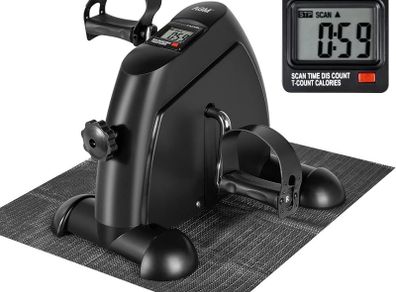 FREE EXPRESS SHIPPING Mini Bike, Mini Exercise Bike Leg Machine Digital Under Desk Bike Foot Cycle Arm & Leg Pedal Machine with LCD Screen Display, Non-Slip Mat Included