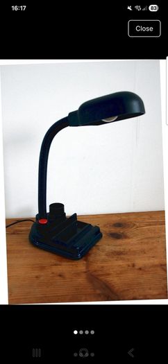 Vintage 1980 black desk lamp/ organizer