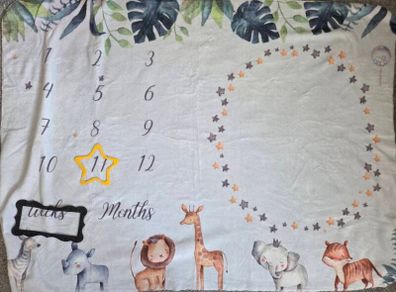Newborn milestones blanket