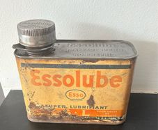 Vintage 1940's / 50's Essolube Oil Tin