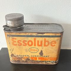 Vintage 1940's / 50's Essolube Oil Tin