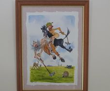 Liam Keely original artwork - framed (Polo BC)