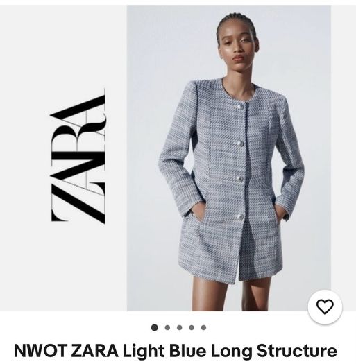 Zara blazer light blue