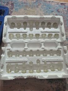 Glass chess set