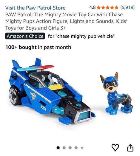 Paw Patrol Chase's car