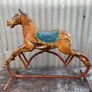 Retro Vintage Triang ltd metal rocking horse with original paint c1950. Image 5