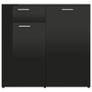Sideboard High Gloss Black 160x36x75 cm Chipboard Image 7