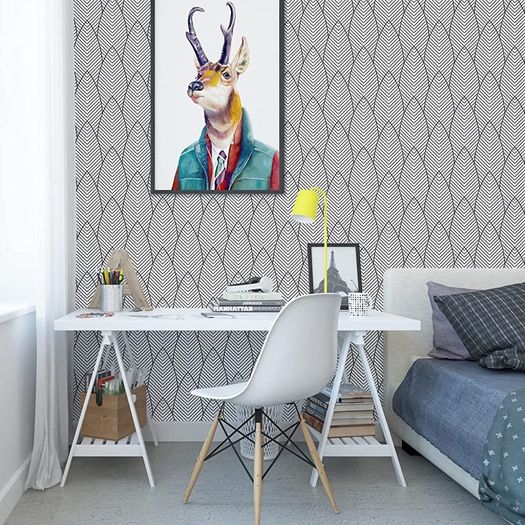 Black and White Stripe Wallpaper Peel and Stick Wallpaper Self Adhesive Contact Paper Sticky Back Plastic Vinyl Film Modern Tree Wallpaper Removable Waterproof Roll for Bedroom (FREE SHIPPING)
