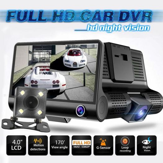 Brand New 1080P Car DVR 4.3 inch Lens Dash Cam Front and Rear Video Recorder Camera G-sensor