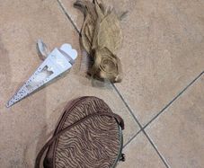 Wedding guest hair piece & bag