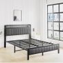 Double Bed Frame with Wooden Storage Headboard Image 6