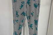 leggings topshop leggings size 10 black &amp; white floral print