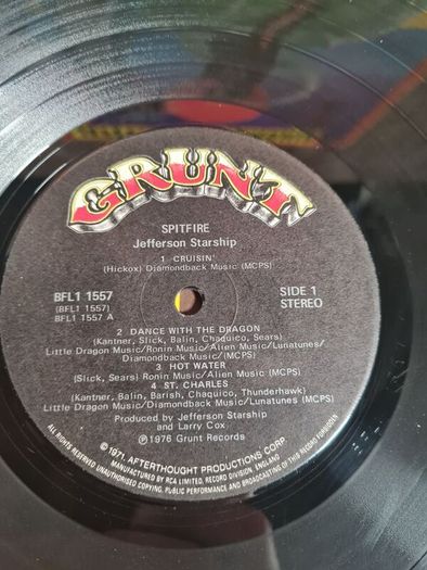 Jefferson Starship Spitfire Vinyl Lp Record 1976