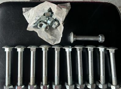 Heavy duty carriage bolts and bag spare nuts