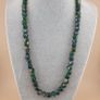 Vintage African Eyes Green Glass Beads Necklace 22 inches Image 10