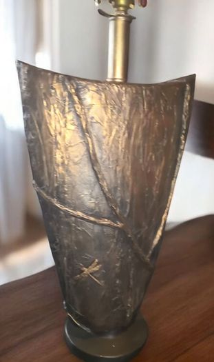 Stunning massive bronze lamp