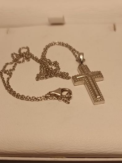 Sterling Silver Solid Cross and Chain