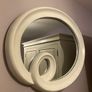 White framed mirror. W94cm H 74cm. Image 2